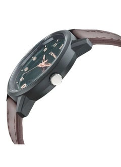 Sonata Men's Analog Round Shape Leather Wrist Watch - 77085PL02 - 52.15 Mm  - Image 3
