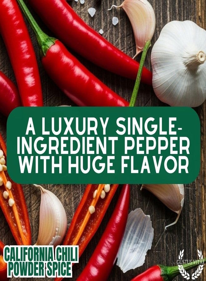 GUSTUS VITAE California Chili Powder | Gourmet Spice | All Natural Chili Powder | Non GMO | Handcrafted, Small Batch | Artisanal Seasoning | Made in USA | GLP-1 Friendly | Sustainably Sourced | Ultra Premium Spice | Magnetic Tin | Gustus Vitae - Image 2