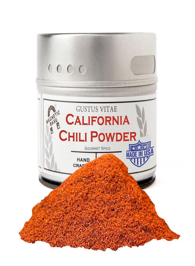 GUSTUS VITAE California Chili Powder | Gourmet Spice | All Natural Chili Powder | Non GMO | Handcrafted, Small Batch | Artisanal Seasoning | Made in USA | GLP-1 Friendly | Sustainably Sourced | Ultra Premium Spice | Magnetic Tin | Gustus Vitae - Image 1