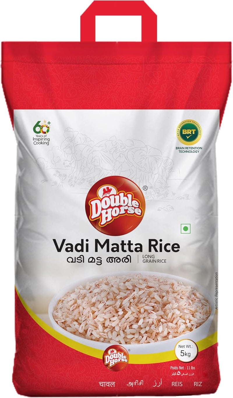 Double Horse Vadi Matta Rice - 5kg - Image 1