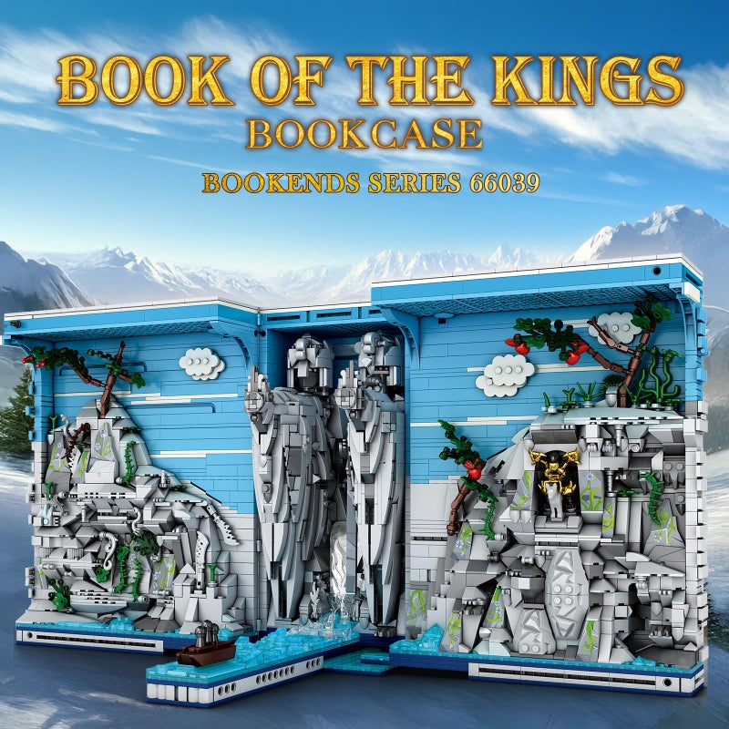 Reobrix Books of The Kings Bookshelf Set with Light, Book House Building Kit 66039, Bookshelf Home Decor, Movie Theme Style, 3307 PCS Bookshelf Model Playset, Gift for Boys Girls 14+ and Adults - Image 2