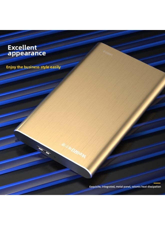 Weald Mobile Hard Disk Multi-capacity 80G/160/250/320/500/1TB High Speed Transmission Outlet-Capacity:500gb Brushed Blue-Interface:USB 3.0 - Image 4