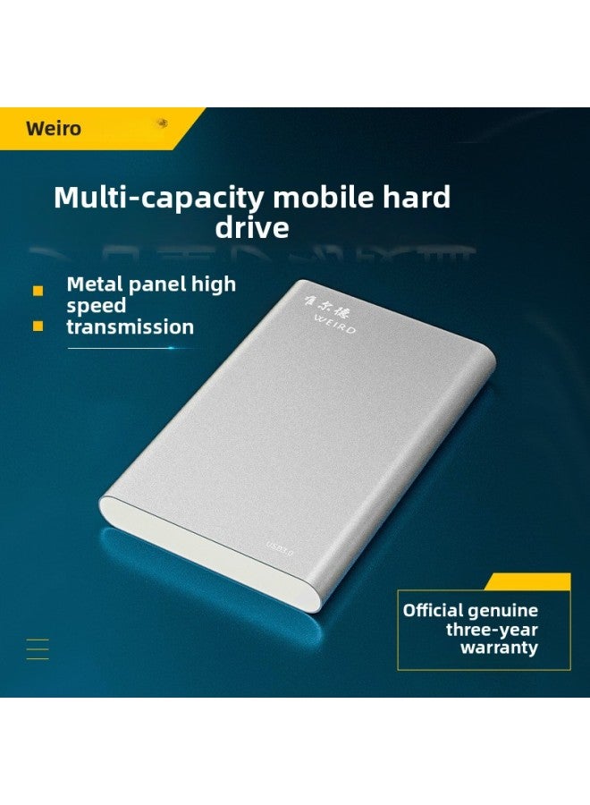 Weald Mobile Hard Disk Multi-capacity 80G/160/250/320/500/1TB High Speed Transmission Outlet-Capacity:500gb Brushed Blue-Interface:USB 3.0 - Image 1