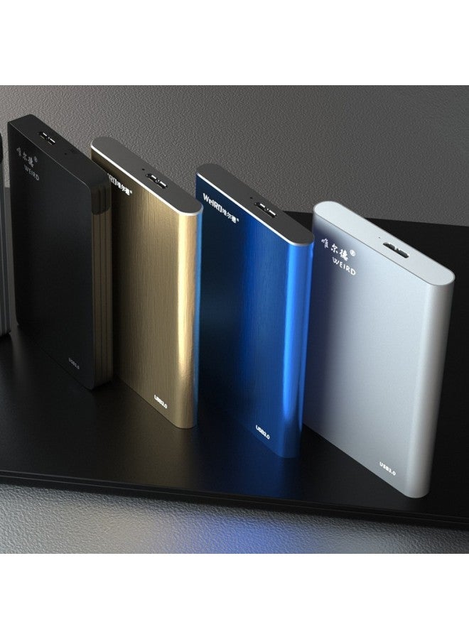 Weald Mobile Hard Disk Multi-capacity 80G/160/250/320/500/1TB High Speed Transmission Outlet-Capacity:500gb Brushed Blue-Interface:USB 3.0 - Image 2