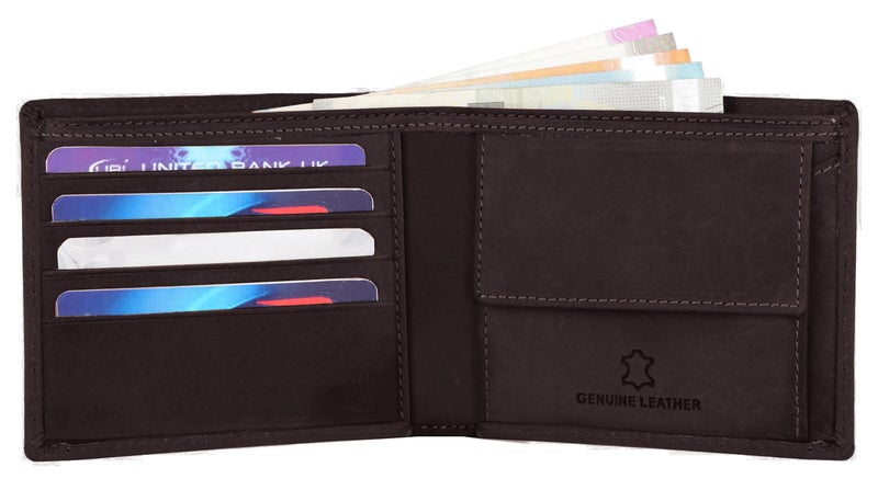 NAPA HIDE Top Grain Genuine Leather Wallet for Men (BROWNHUNTER) - Image 5