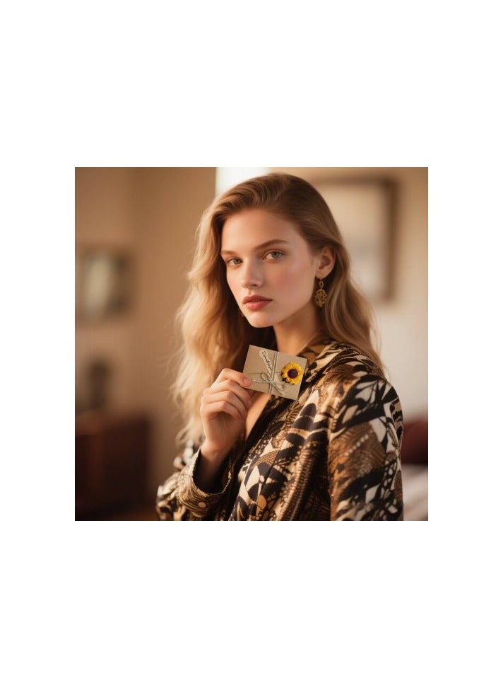 10 Pack Greeting Card,Handmade Greeting Cards Set with Envelopes, Dried Flowers, Stickers and Twine – Blank Kraft Paper Cards for Birthday, Wedding, Thank You, Valentine’s Day - Image 4