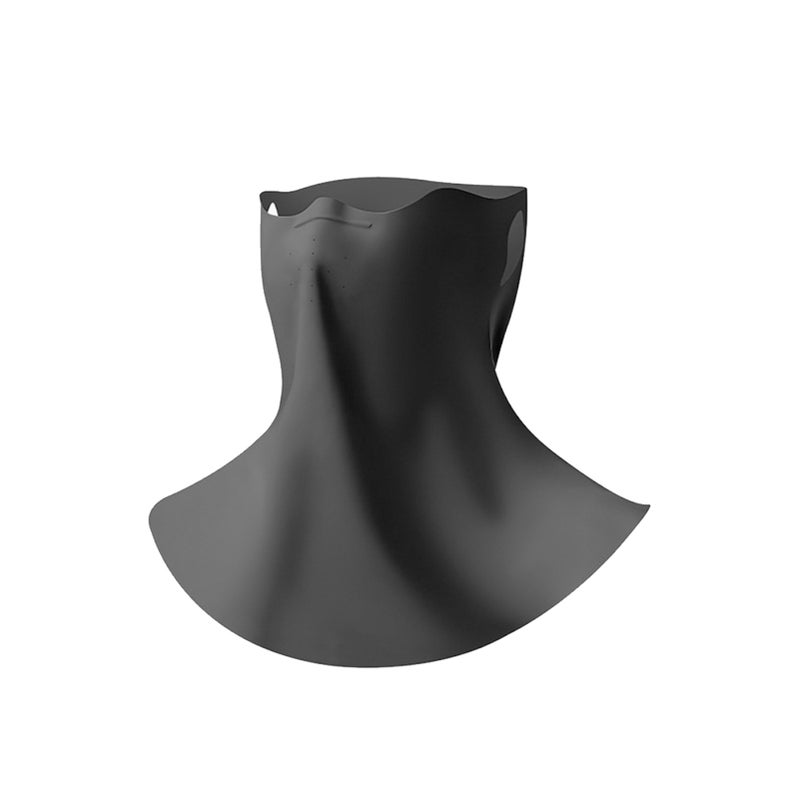 Riding Face Mask Sun Guard Neck Gaiter UPF50+ Lightweight Breathable for Men Women Summer Black - Image 1