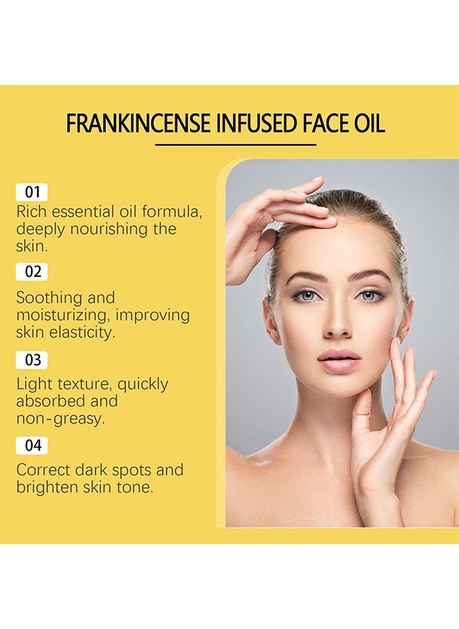 OUHOE - Frankincense Infused Face Oil,Frankincense Resin Infused Oil For Face,Organic Black Seed Castor & Jojoba Oils,Frankincense Resin Oil Essential,Cold Pressed Serum Anti-Aging Wrinkle 30ml - Image 1