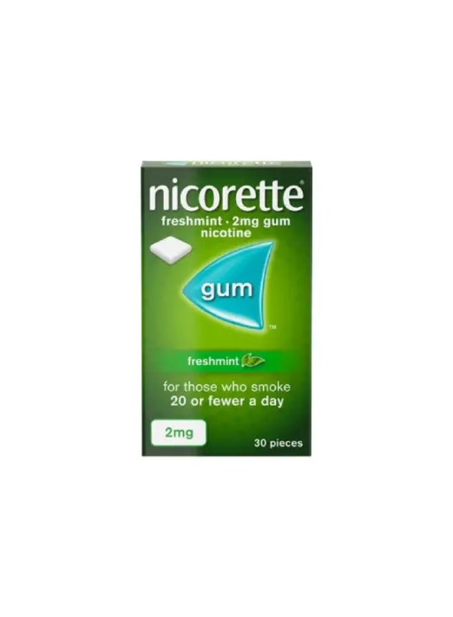 Nicorette FreshMint 2mg Nicotine Chewing 30 Tablets - Image 1