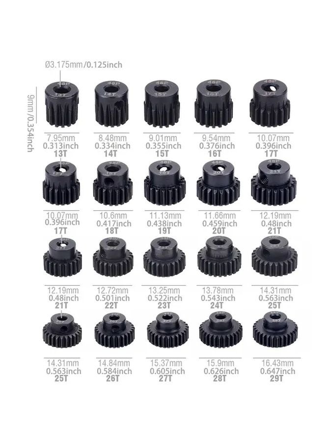 5pcs 48DP 13T-17T Metal Pinion Motor Gear Combo Set for 1 10 RC Model Car - Image 3
