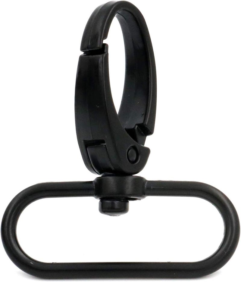 BIKICOCO 1-1/2'' Swivel Trigger Lever Push Gate Snap Hook Lobster Claw Clasp Spring Loaded Clip, Oval Ring Ended - Pack of 20 - Image 5