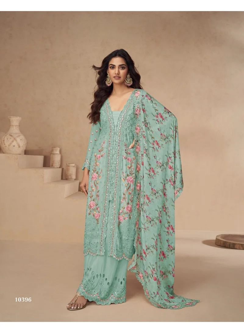 أميا Desginer Chinon Silk Salwaar Kameez