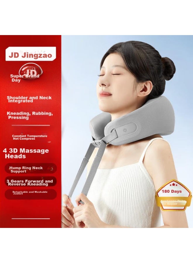 JD.com Jd Jingzao Cervical Massage Pillow, Shoulder And Neck Massager, U-shaped Massage Pillow, Shoulder And Neck Massager, Cervical Massage Pillow, Birthday Gift For Women  - Image 1