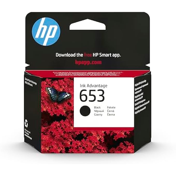HEWLETT PACKARD 653 BLACK ORIGINAL INK ADVANTAGE CARTRIDGE-PACK OF 3PCS - Image 1