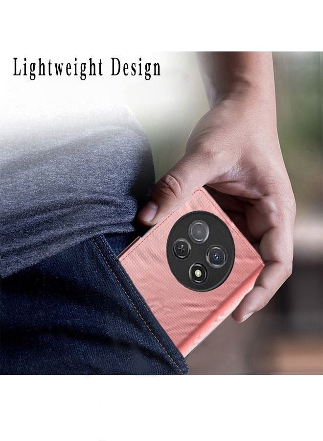 Huawei Nova Y91 Case Cover with Card Wallet Slots Bracket Holder TPU + PU Leather Flip Case Back Cover Equipped with a Small Mirror,Waterproof Anti Drop Anti Oil Phone Case for Huawei nova Y91  - Image 5