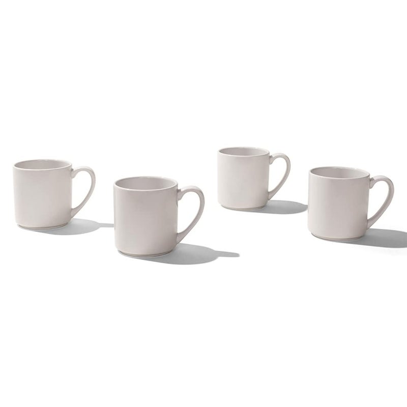 Made In Cookware  Set of 4  Coffee Mug Set  12 oz  White  Porcelain England  Dishwasher and Microwave Safe