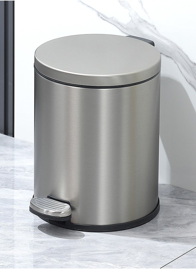 JCB CHIC 8 Liter Stainless Steel Pedal Trash Bin with a Polished Finish and Removable Internal Bucket  - Image 1