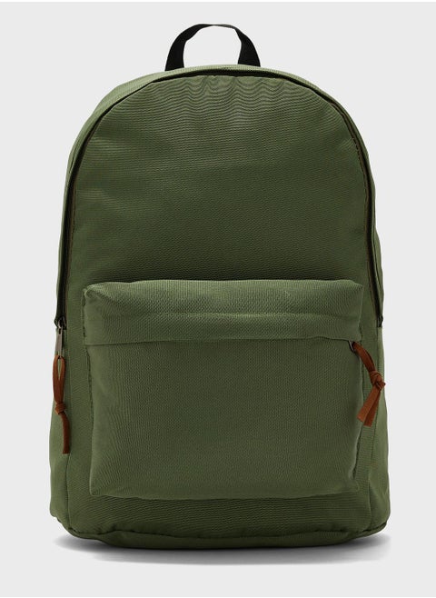Casual Canvas Backpack With Laptop Sleeve