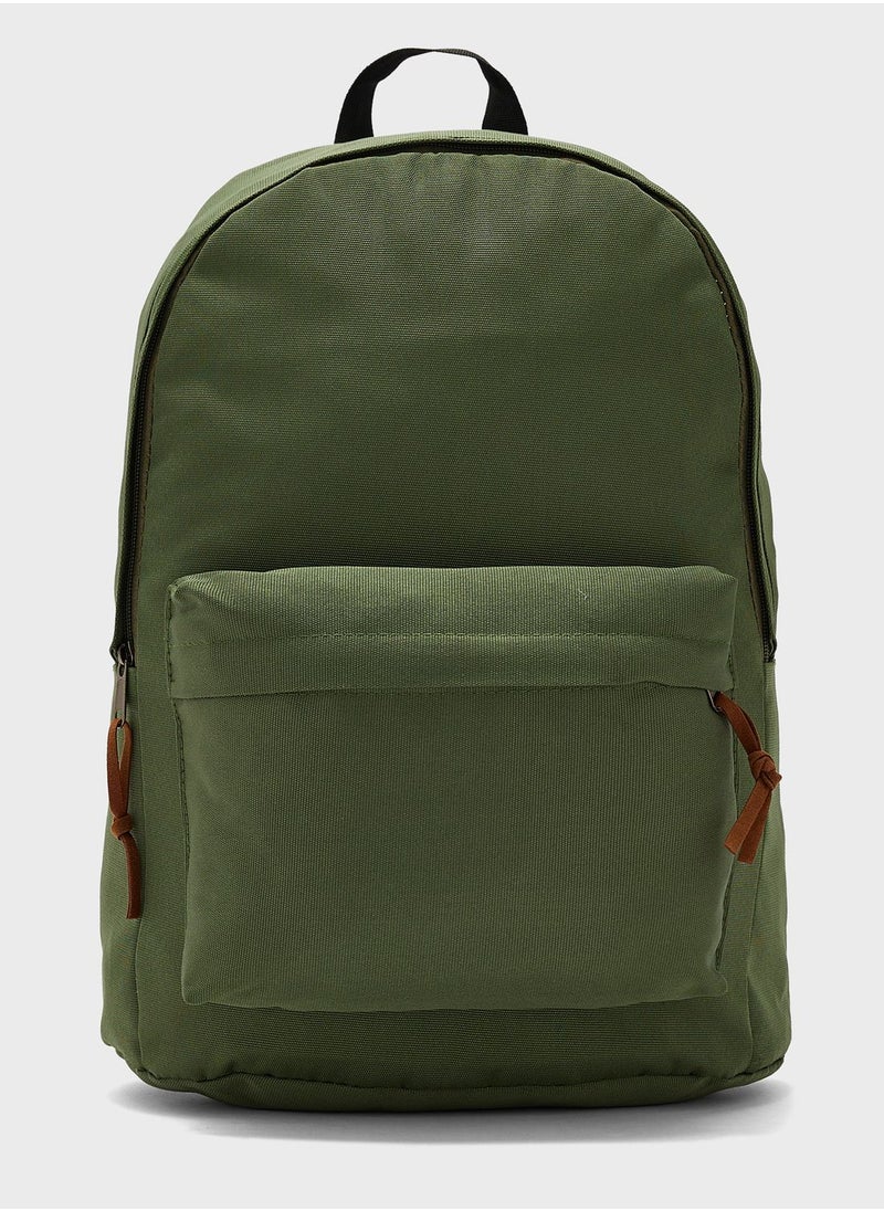 Seventy Five - Casual Canvas Backpack With Laptop Sleeve - Image 1