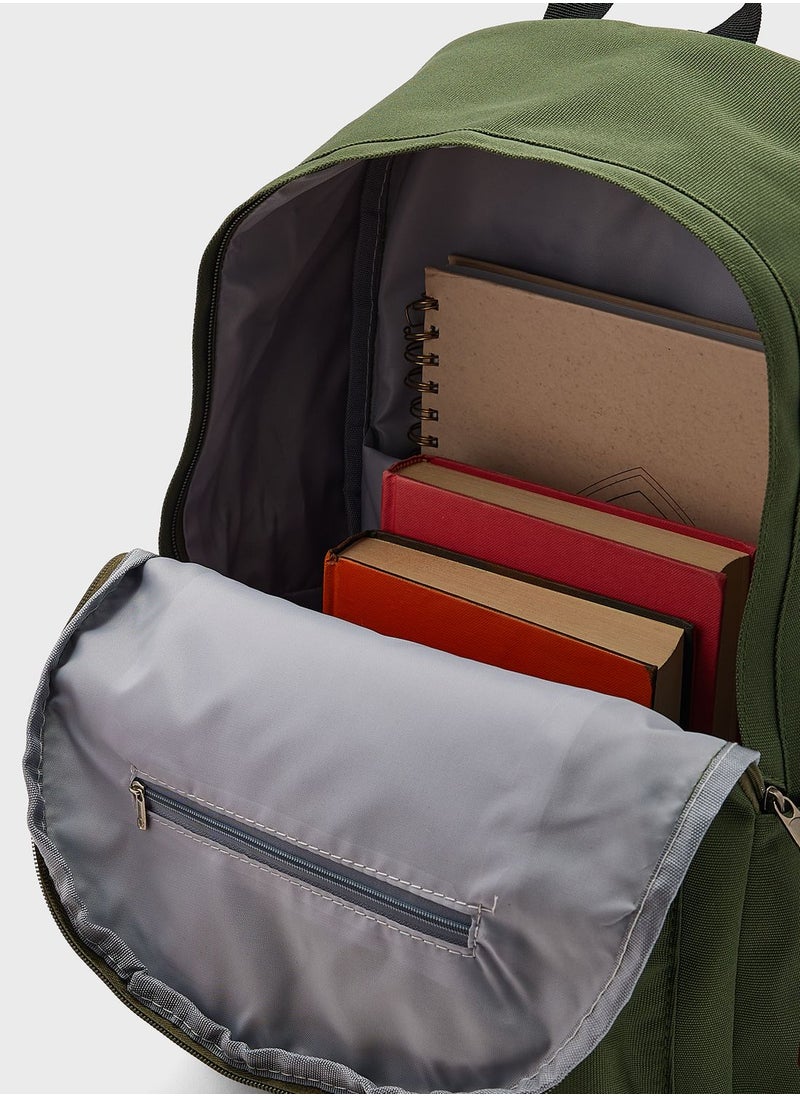Seventy Five - Casual Canvas Backpack With Laptop Sleeve - Image 1