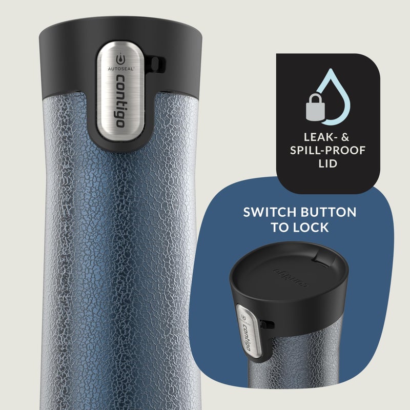 ContigoÂ® AUTOSEALÂ® West Loop Vacuum-Insulated Stainless Steel Travel Mug with Easy-Clean Lid, 24 oz, Crystal Blueberry - Image 3