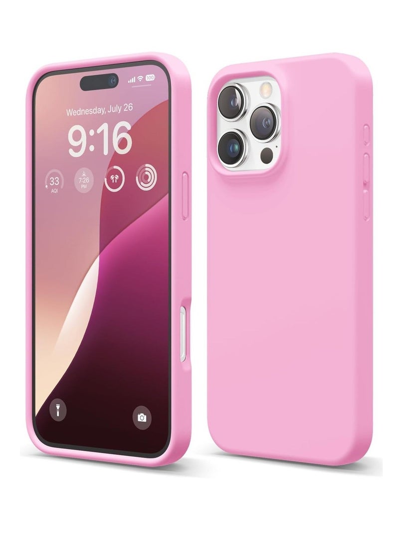 ELTRAZONE iPhone 16 Pro Case Cover - Full Body Protection, Shockproof, Slim, Anti-Scratch, Soft Microfiber Lining (Hot Pink)