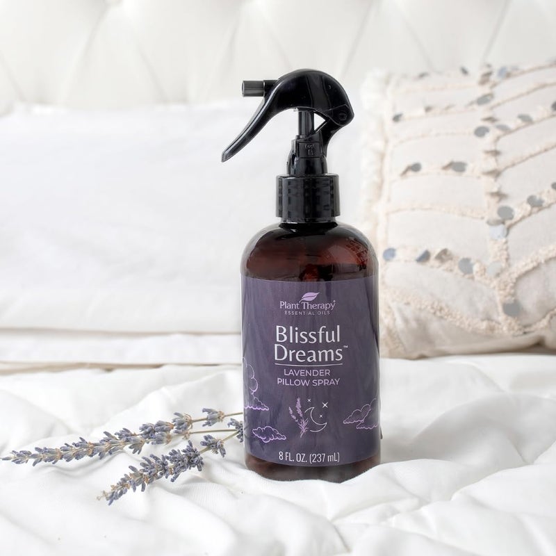 Plant Therapy Blissful Dreams Lavender Pillow and Linen Mist and Room Spray, for Relaxation & Sleep, Powered by Essential Oils Like Lavender & Roman Chamomile, Aromatherapy Sleep Spray, 8 oz - Image 5