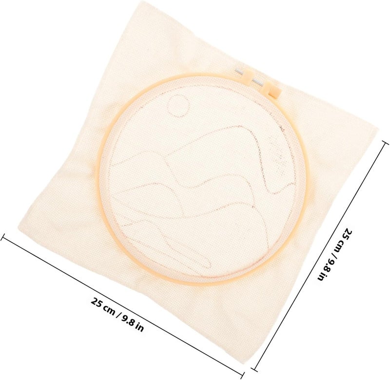 BESTonZON Punch Needle Kit for Beginners and DIY Craft Making Set with 20cm Embroidery Hoop, Fabric, Wool Yarn, and Wooden Punch Needle Tool for Needlework Embroidery Projects - Image 2