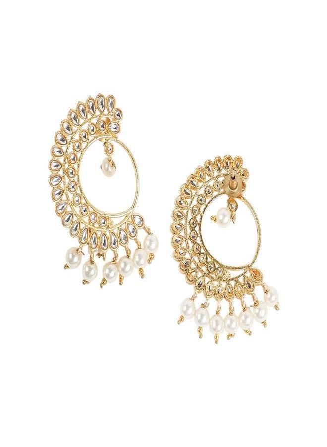 SOHI Women's The Tawus Statement Earrings For Casual Wear | Antique Gold Colour | Alloy Material | Push Back Closure | Artificial Stone Earrings | Statement Earrings For Women & Girls - Image 5