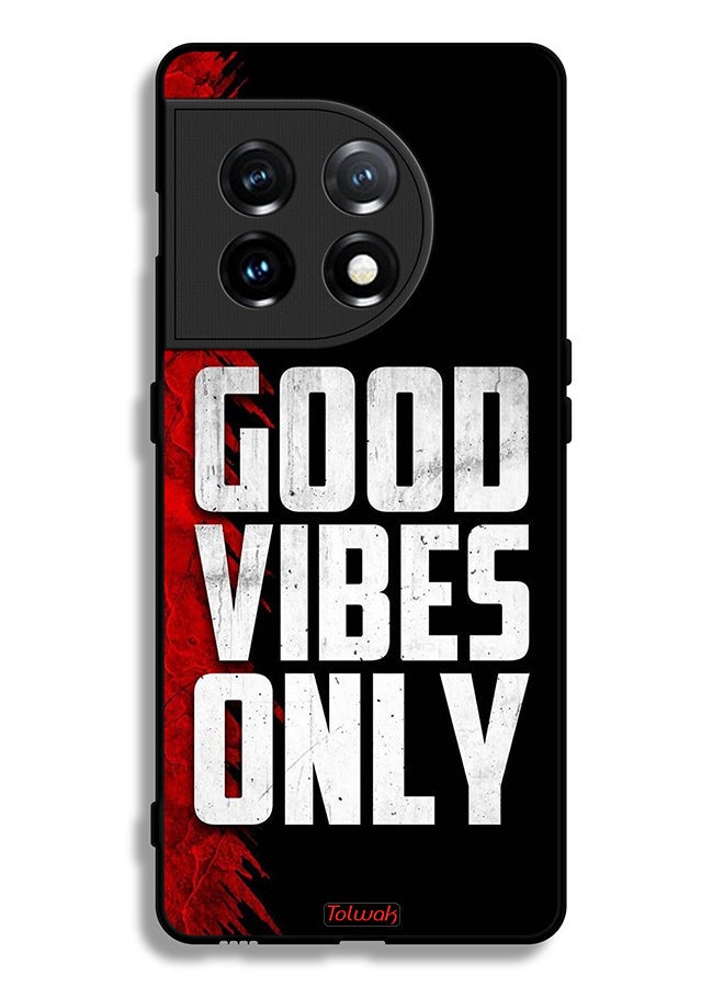 Tolwak OnePlus 11 5G Protective Case Cover Good Vibes Only - Image 2