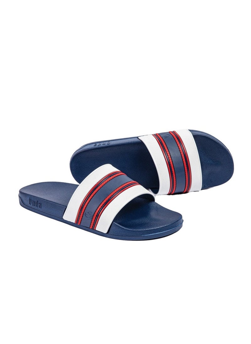 Onda Ajax Navy & White slide slipper - Image 1