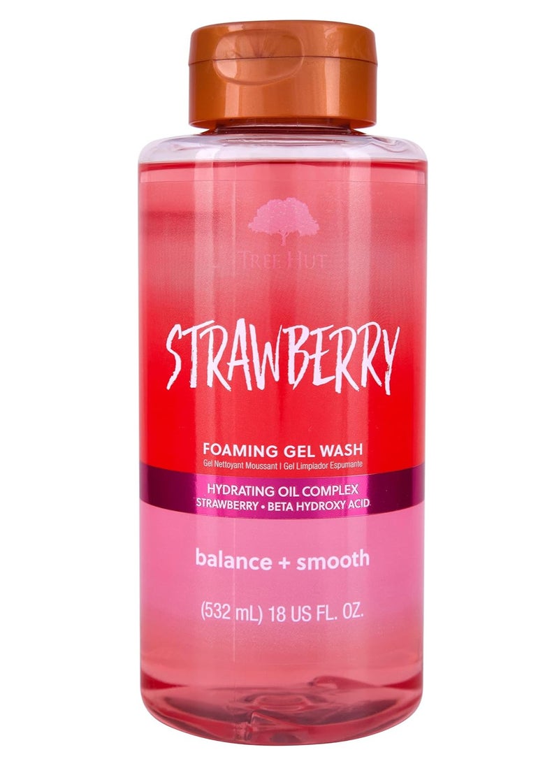 Tree Hut Strawberry Balance & Smooth Foaming Gel Wash 18 oz  - Image 1