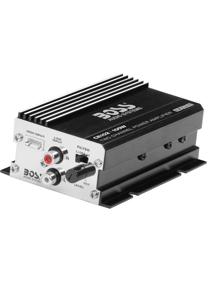 BOSS AUDIO SYSTEMS BOSS Audio Systems CE102 2 Channel Car Amplifier - 100 Watts, Full Range, Class A/B, IC (Integrated Circuit)  - Image 3