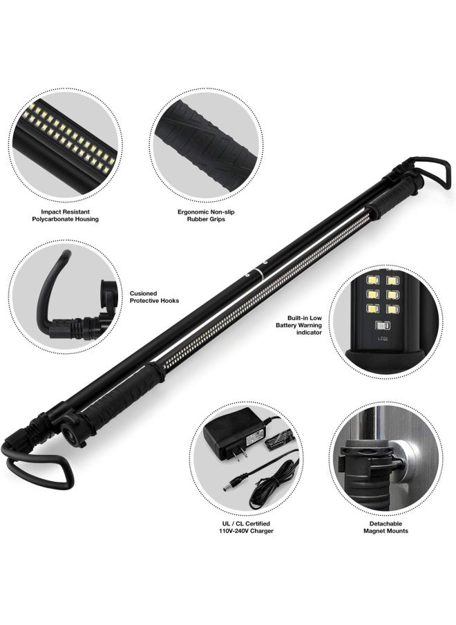 Neiko - 40447A Rechargeable Cordless Underhood Work Light 202 Smd Led Light Bar With Max 1 200 Lumens Li-Ion Battery And 2 Brightness Modes - Image 1