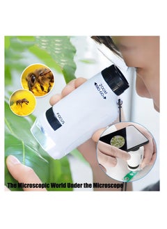 Generic Mini Microscope for Kids, Portable Handheld Microscope for Kids, Supports Multiple Switching Magnifications, with 12pcs Microscope Slides, for Learning, Education and Exploring  - Image 5