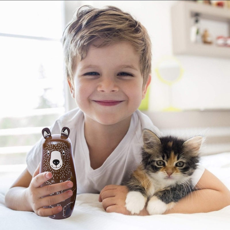 Conzy Russian Nesting Dolls for Kids, Stacking Wooden Handmade Matryoshka Dolls, 5 Piece Cute Cartoon Animal Pattern, Great Toy Gift for Girls Boys' Birthday or Home Decoration (Brown) - Image 5