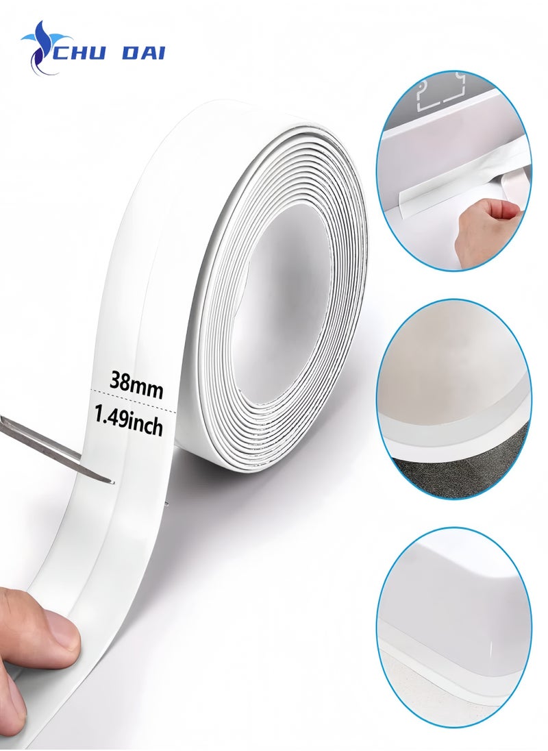 CHU DAI Beauty Seam Sticker Strip For Bathroom Kitchen Caulk Sink Waterproof PVC Adhesive Sealing Strips Mold Proof Wall Stickers,Acrylic Waterproof Tape, Toilet Mildew Proof,(1) 320 CM  - Image 2