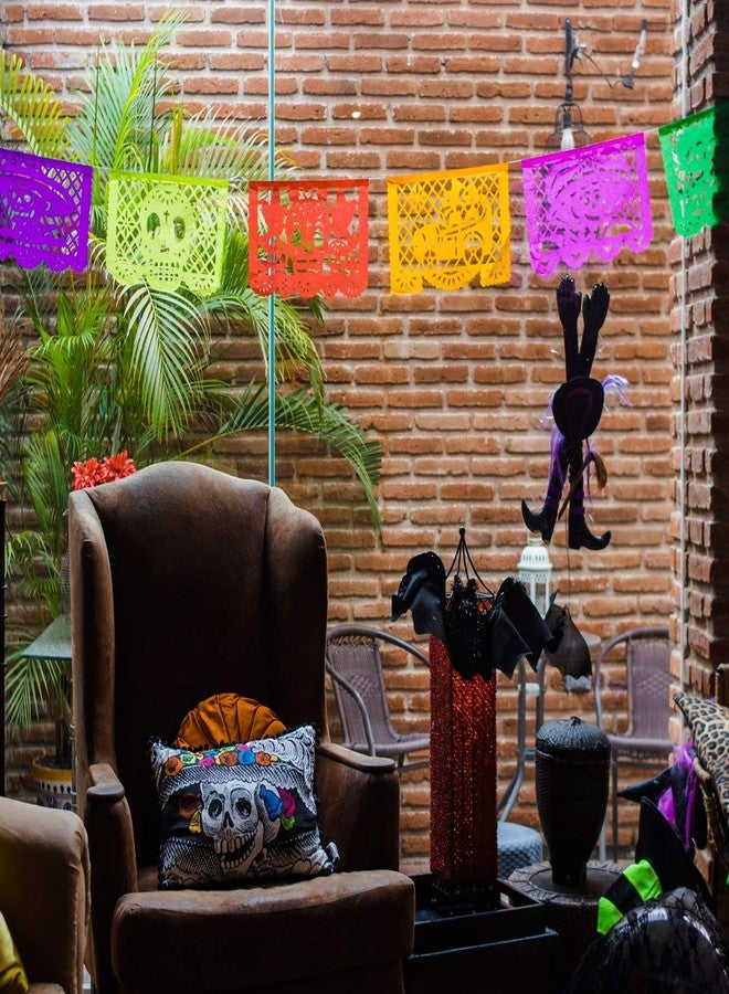 Fiesta Brands حزمة. لافتة مناديل ورقية من Altar de Ofrendas Dia de los Muertos المكسيكية بابيل بيكادو. لوحات زينة يوم الموتى الملونة متوسطة الحجم - Image 4