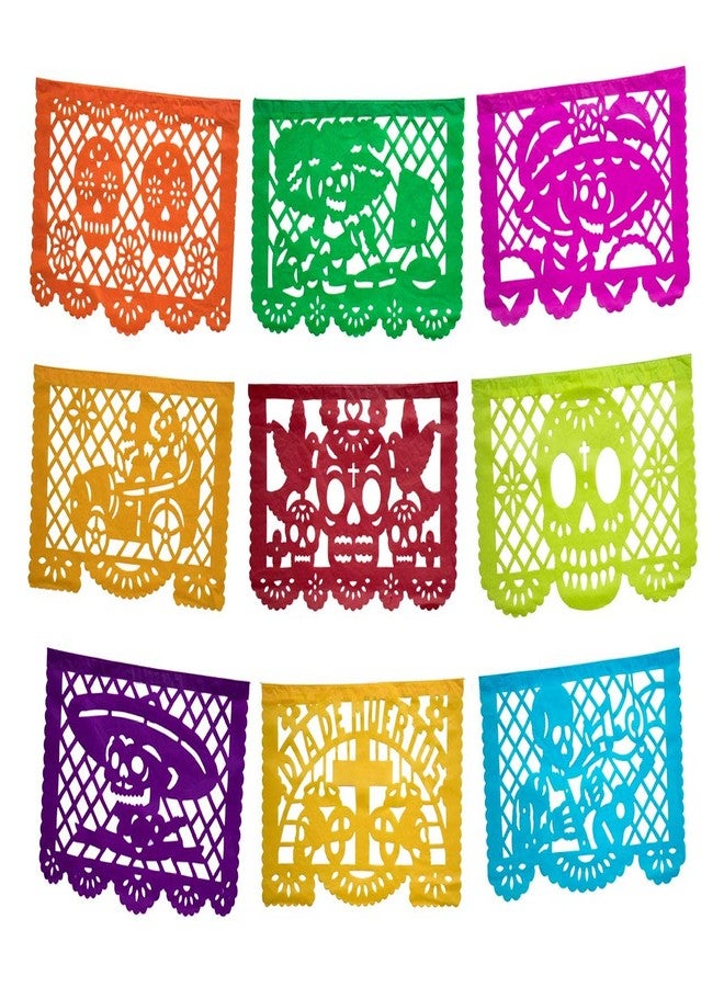 Fiesta Brands حزمة. لافتة مناديل ورقية من Altar de Ofrendas Dia de los Muertos المكسيكية بابيل بيكادو. لوحات زينة يوم الموتى الملونة متوسطة الحجم - Image 1