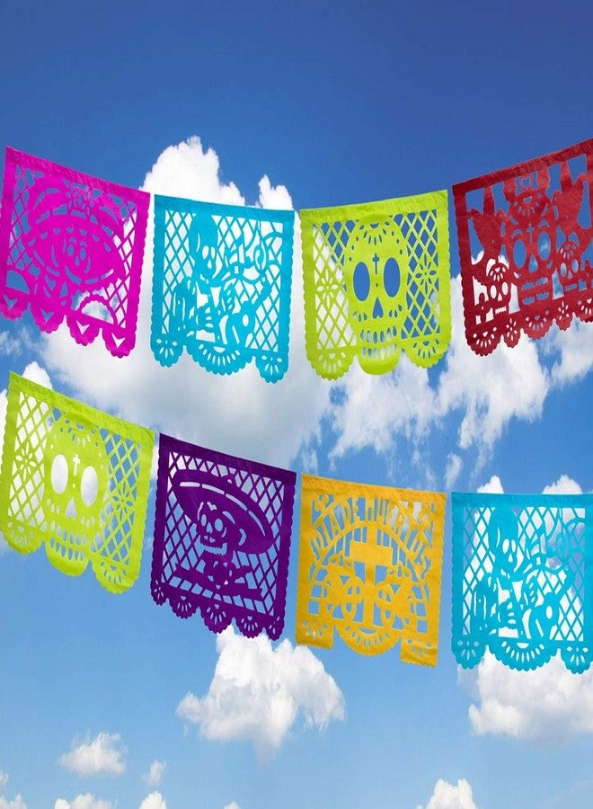 Fiesta Brands حزمة. لافتة مناديل ورقية من Altar de Ofrendas Dia de los Muertos المكسيكية بابيل بيكادو. لوحات زينة يوم الموتى الملونة متوسطة الحجم - Image 3