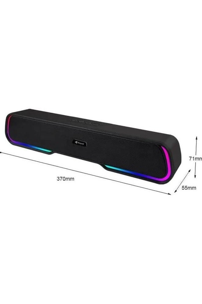 Kisonli LED-913 with RGB lighting, powerful stereo sound, and multiple ports (TF, AUX, and U-Disk) - a distinctive music experience and stunning lighting effects - Image 2