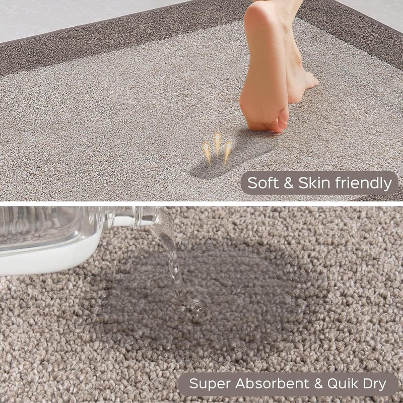 DOMUSTEX Machine Washable Kitchen Rug 32" x 84", Non Slip Kitchen Mat for Floor, Absorbent Entrance Runner Rug for Bedroom, Hallway, Bathroom, Door (Roll Packing) - Image 2