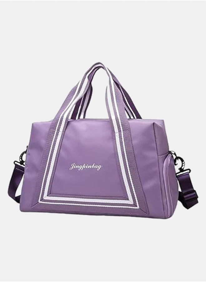 ماركة غير محددة Oxford Fabric Gym Bag For Women With Separate Shoes Compartment And Wet And Dry Pocket Lightweight Gym/Yoga/Sports/Travel Multifunctional Bag. (E. Purple),  - Image 1