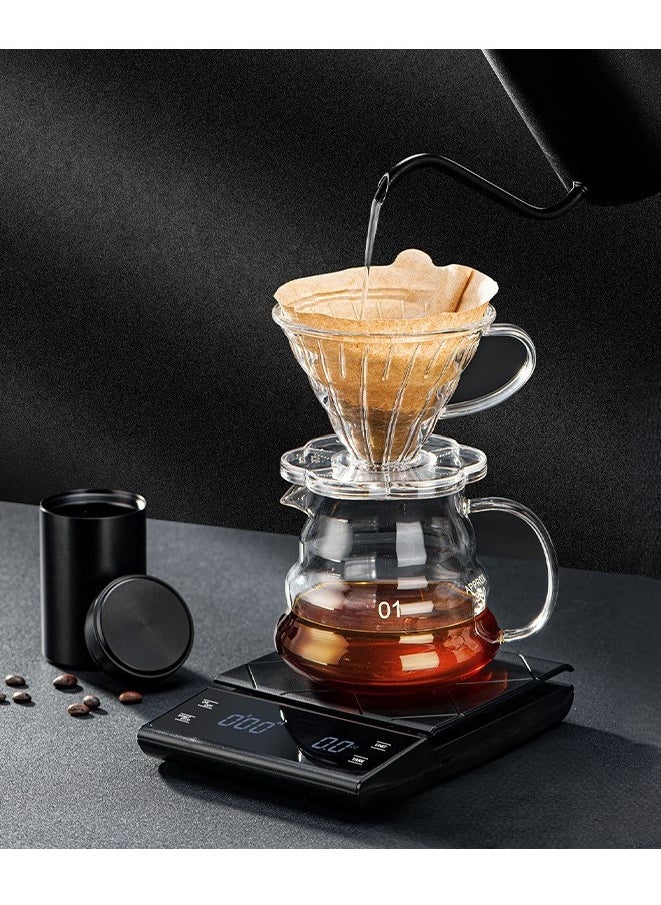 رانك  طقم تقطير v60 الة قهوة مكونة من قمع  و سيرفر زجاجي  - Image 2