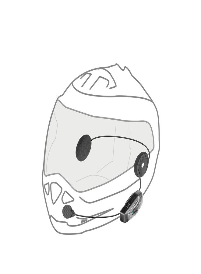 إنترفون سماعة رأس Interphone LINK HD أحادية - سماعة بلوتوث للدراجات النارية - نظام اتصال داخلي للدراجات النارية لشخصين بمدى يصل إلى 1 كم - سماعة بلوتوث بدون استخدام اليدين لخوذة الدراجة النارية مع نظام تحديد المواقع العالمي (GPS) والمكالمات - Image 5