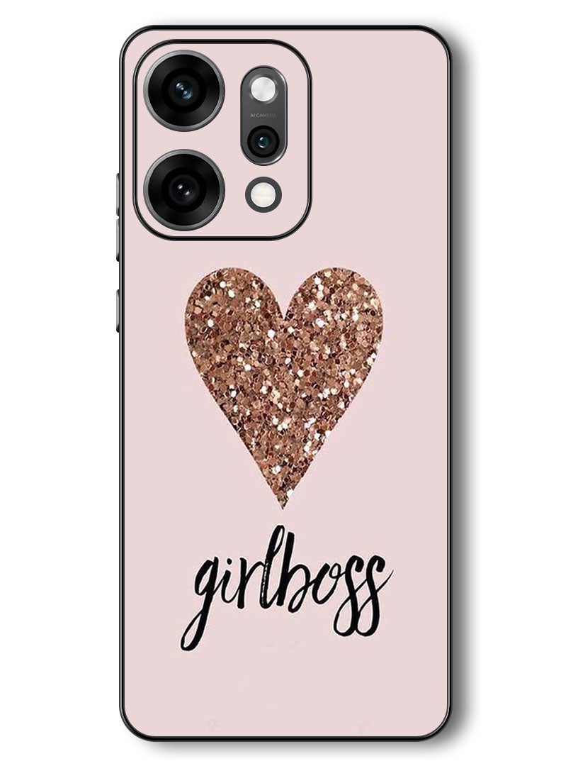Theodor Case Compatible with Oppo Reno 14 Pro 6.83 Inch Protection Shockproof Bumper Cover Girls Boss & Heart - Image 1