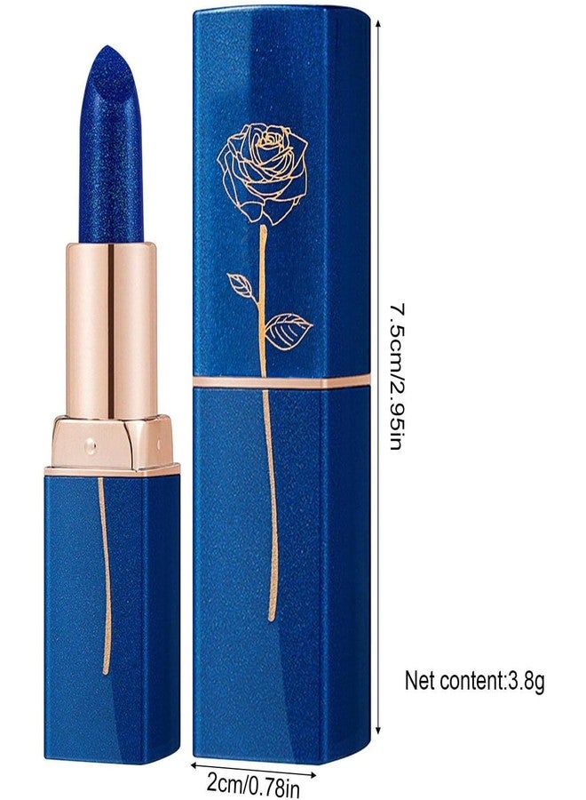 SELLERFLOR Blue Glossy Lipstick That Turns Pink, Magic Lipstick Temperature Color Changing Lip Stick, Easy Apply Long Lasting Moisturizer Lip Stick,Change Lip Balm For Party,Blue Changed To Pink - Image 2
