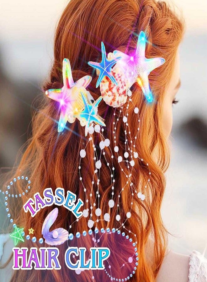 JONKY Light up Starfish Hair Clips Led Mermaid Accessories for Women - Image 4