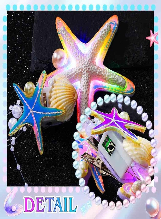 JONKY Light up Starfish Hair Clips Led Mermaid Accessories for Women - Image 5