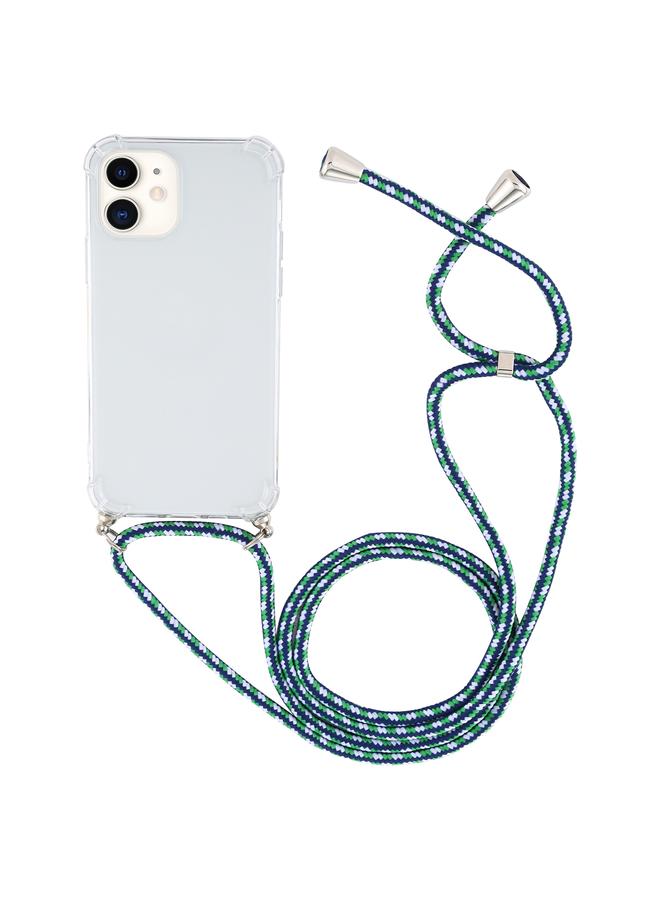 Zaboon Case For iPhone 12 mini Four-Corner Shockproof Transparent TPU Case with Lanyard - Image 2